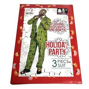 Life of the Party XL 3-Piece Suit With Flashing LED Lights & Bow Tie Holiday